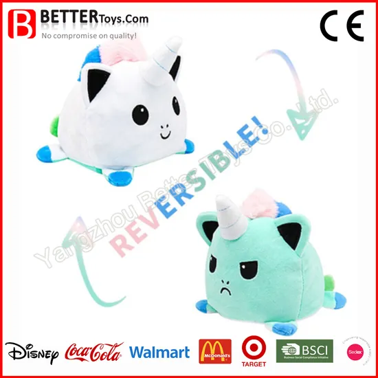 ASTM Reversible Plush Unicorn Stuffed Children Toy Soft Kids Toy