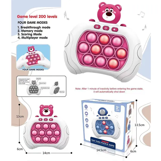 Kids Hot Sale Wholesale Educational Stress Relief Fidget Parent-Children Interaction Plastic Electronic Quick Push Game Machine Toys