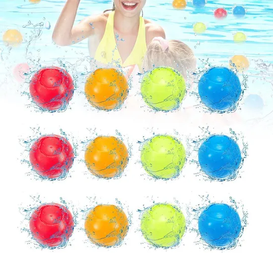 Reusable Water Bomb Balloons Latex-Free Silicone Water Ball Bomb Reusable Easy Fill Water Balloon