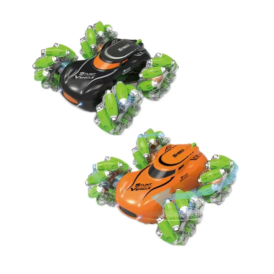 2.4G RC Rotate Drift Toy Lights Remote Control Double Sided Stunt Car