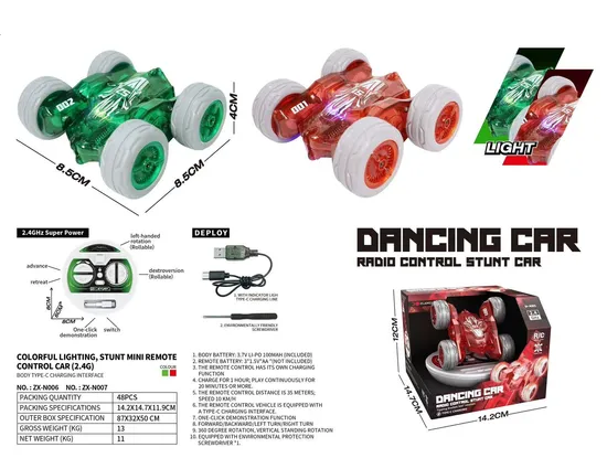 Gdshowow Radio Control Toys RC Stunt Car Toy RC Hobby RC Model Kids Toy Car Wholesale Children Plastic Remote Control Car RC Car