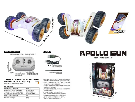 Gdshowow Wholesale Children Plastic Radio Control Toys Remote Control Toys RC Hobby RC Model Kids Toy Car Remote Control Car RC Stunt Car Toy RC Car