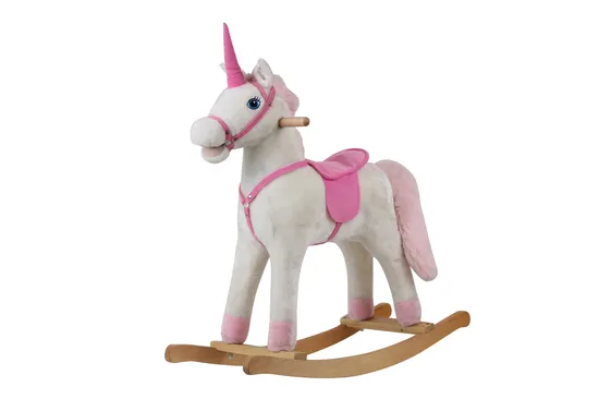 Wholesale Toddler Rocking Chair Trojan Rocking Horse Plush Dolls Wooden Riding Rocking Horse Plush Toys