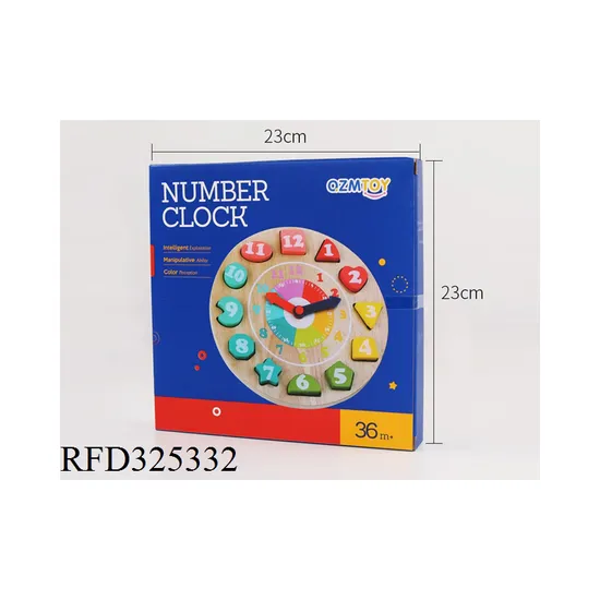 Educational Preschool Toy Wooden Block Toy Clock Toy for Kids