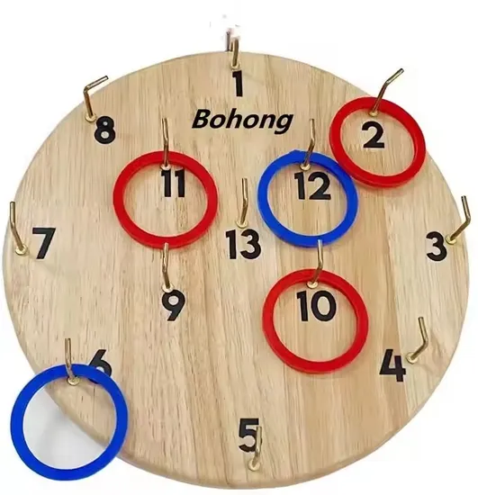 Hot Seller Throw Ring Game Wood Hook and Ring Toss Game Set