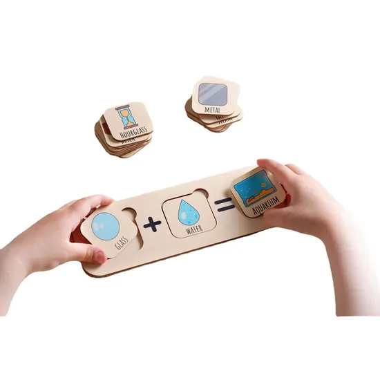 Wooden Puzzle Early Education Science Cognitive Mosaic for Children Montessori Mineral Products Toys