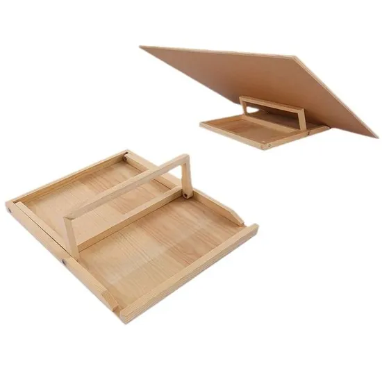 Wholesale Wooden Portable Jigsaw Puzzle Folding Storage Table Children′s Game Jigsaw Puzzle Table with Drawing Board Bracket Adjustable