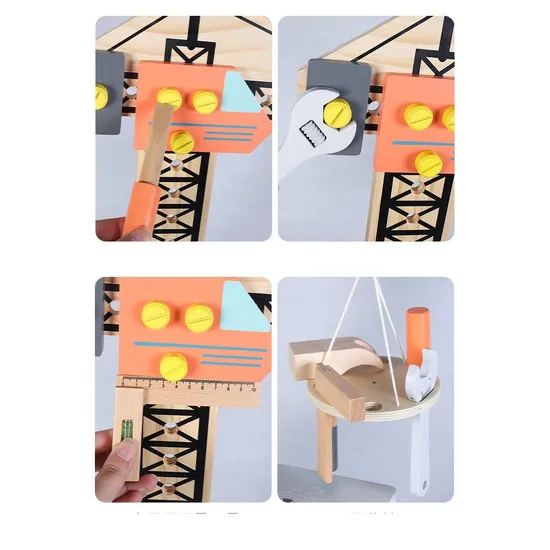 Children Educational Toy Big DIY Toy Luxury Flexible Wooden Tool Table Toy
