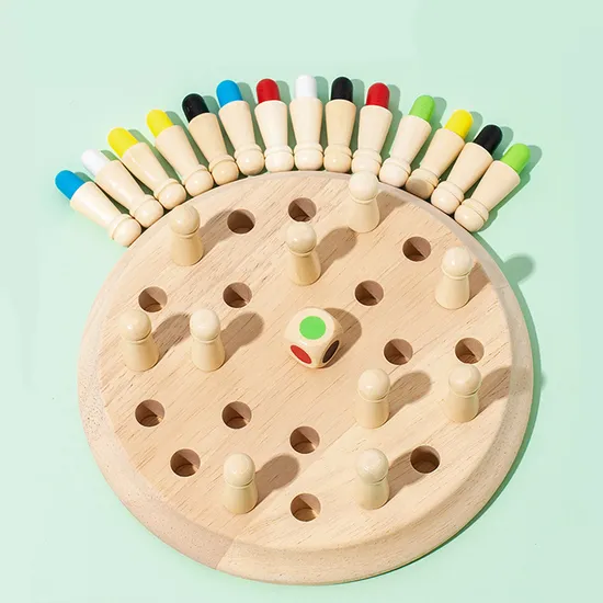 Children Wooden Early Education Color Memory Chess Interactive Game Fun Game Education Toys