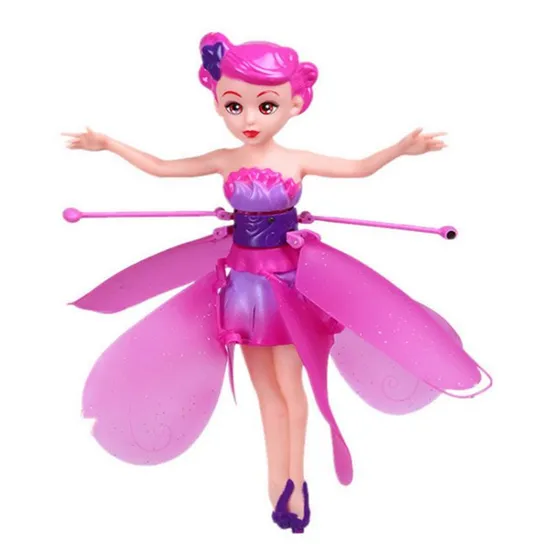 2021 Induction Aircraft Toy Little Fairy Frozan Flying Doll Toy Girl Gift