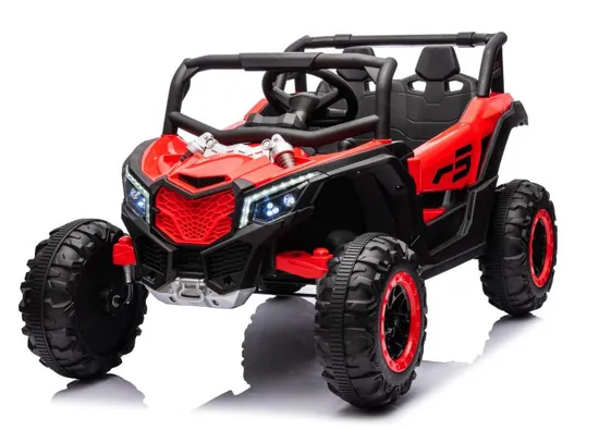 Children′s Outdoor off-Road Toy Car/Four-Wheel Drive/12V7a Battery/with Music and Lighting, Front and Rear Swing/Remote-Controlled Electric Car