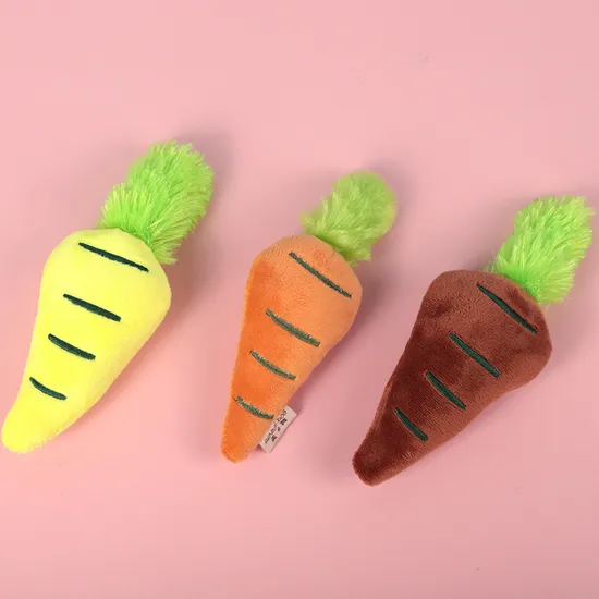New Carrot Pet Toy Squeaky Interactive Soft Plush Dog Toys