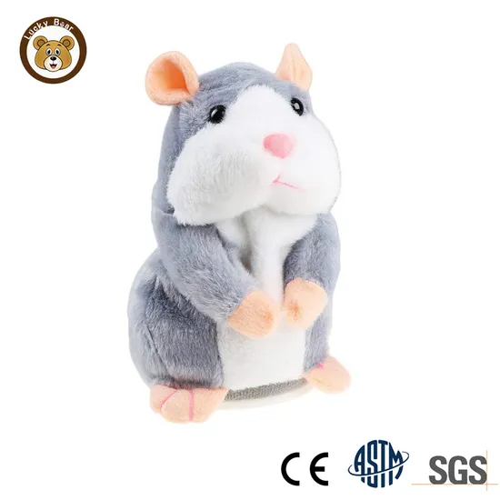 Talking Record Hamster Plush Interactive Early Learning Toy Birthday Gift