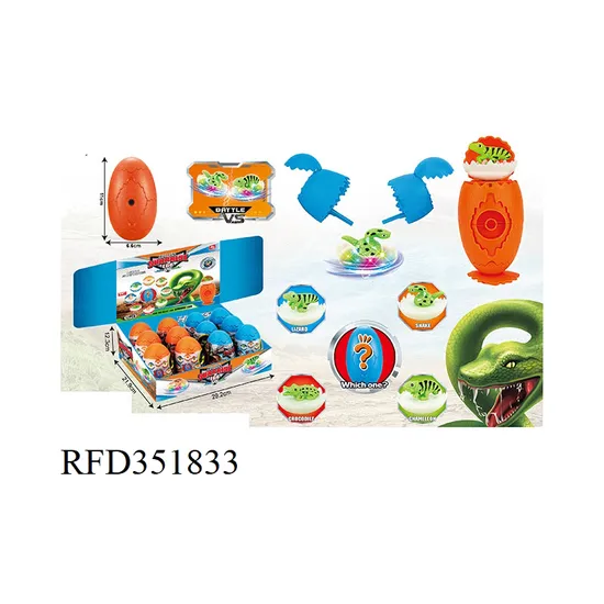 Funny Toy Egg Toy Ocean and Land Blind Egg Animal Gyro Spinning Toy with Light
