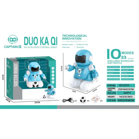 Puzzle Multi-Functional Children′ S Early Education Toy Single Electric Football Robot