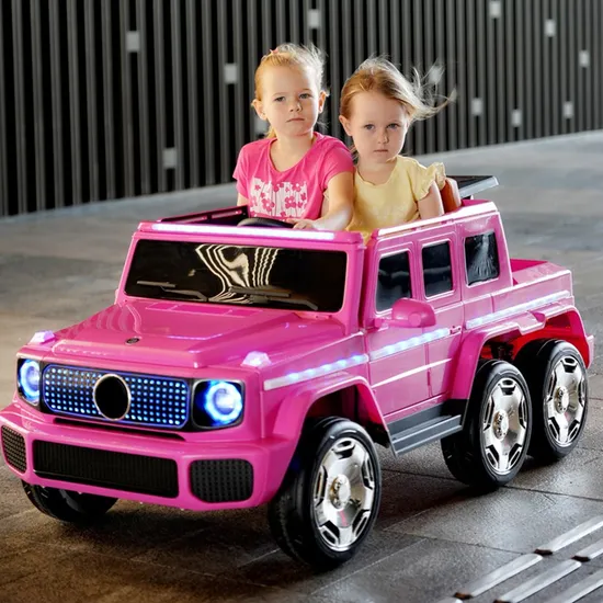 2 Seater Kids Ride on Car with Remote Control, 12V Battery Powered 6wd off-Road Vehicle Electric Car