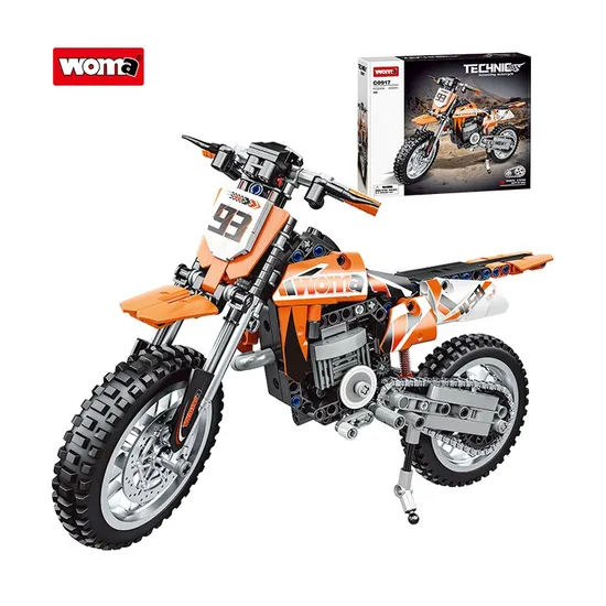 Woma Toys C0917 Stem Kids Children Technic Car Motorcycle Building Block Toy Model Motorcycle Wholesale Toys Plastic Toys Games