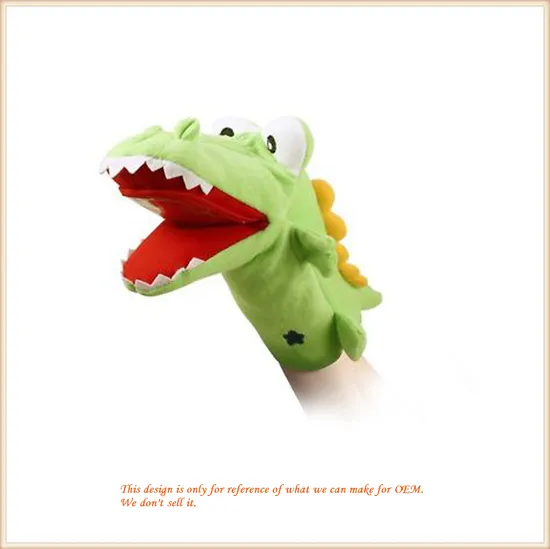 Plush Cute Animal/Customizable/Soft /Stuffed/Funny Crocodile Plush Hand Puppet Toys for Educational/Gift/Promotion/Children/Kids