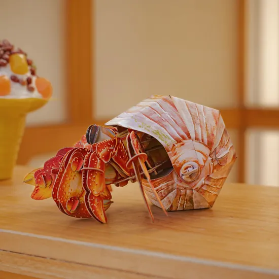 Hermit Crab - 3D Puzzle Eco-Friendly Paper Crafts DIY STEM Toys Educational Learning 3D Puzzles for Kids 7+ Perfect Gifts for All
