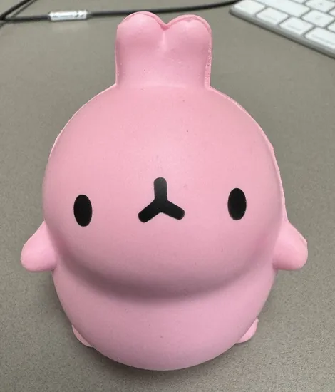 Wholesale Toys PU Anti-Stress Items Squishy Bunny Rabbit Mascots Promotional Custom Stress Ball Novelty Toys Juguetes New Year Party Toys