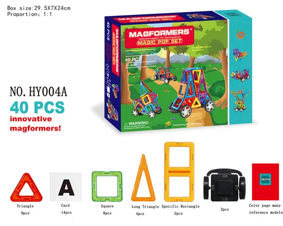 Magnetic Blocks Tough Tiles Stem Toys Magnetic Construction Stem Toy Set by Playing Games for Toddlers Kids