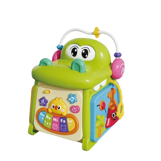 Baby Multifunctional Crocodile Polyhedron Can Store Story Seven-Sided Drum Toys