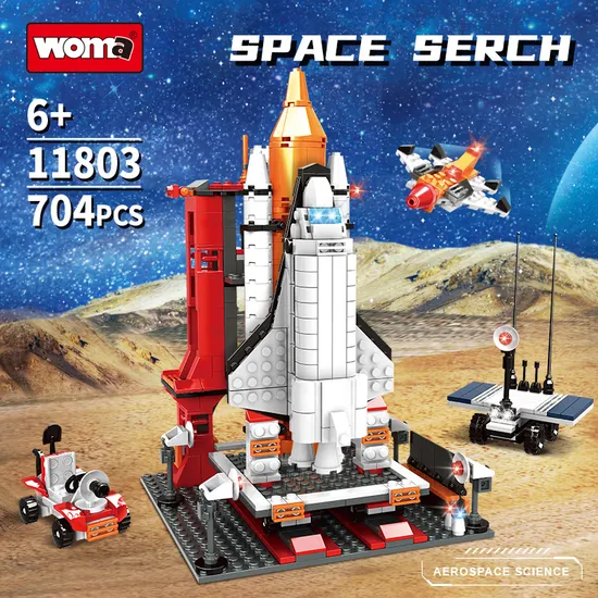 Woma Toys 11803 Aviation Space Ship Shuttle Building Block Set Aerospace Space Toy for Kids