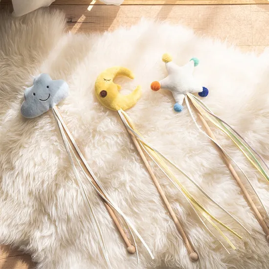 ISO RoHS Wholesale Pet Product Cat Toys with Cat Teaser Cute Star