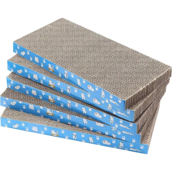 Custom Shape Printing 5-in-1 Scratch Scratching Board Pad Cat Scratcher Toy for Pet Indoor Scratchers Toys OEM Welcome