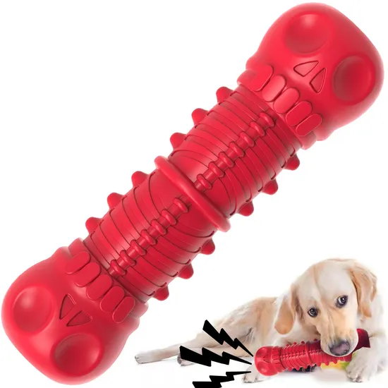 Zikaton Dog Squeaky Toys for Aggressive Chewers Durable Dog Chew Toys