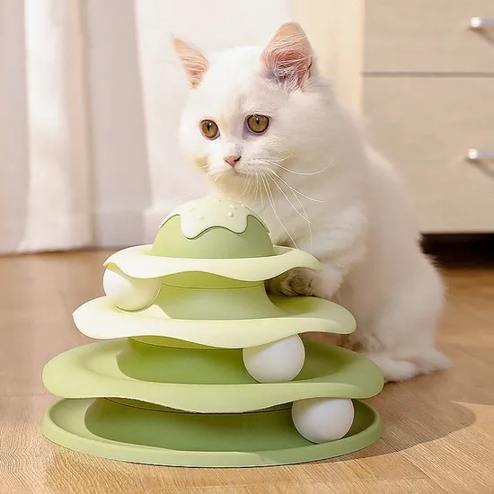 Pet Interactive Toys Ice Cream Track Chase Disc Tickle Cat Relieves The Boredom Artifact Cat Self Hi Toy