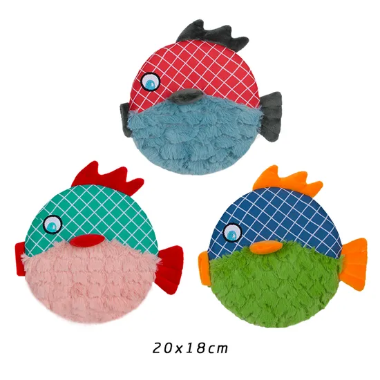 Rena Pet New Classical Design Durable and Healthy Interactive Fun Charater Fish Play Plush Toy