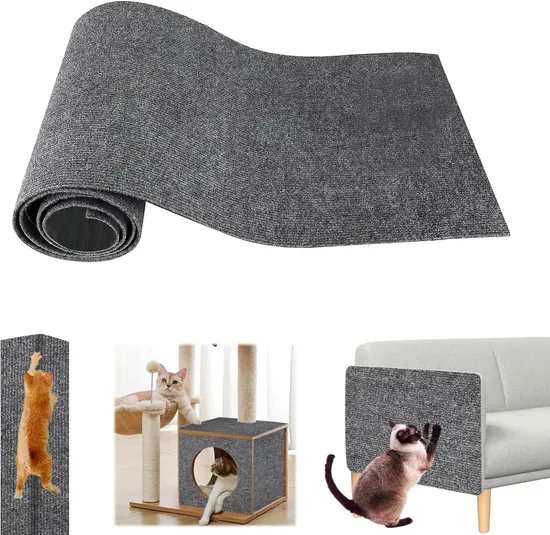 Cheap DIY Self-Adhesive Mat Carpet Mat Cat Scratching Mat Anti-Cat Scratch Protective Sofa Cat Scratching Board Climbing Protector for Furniture Wall Sofa