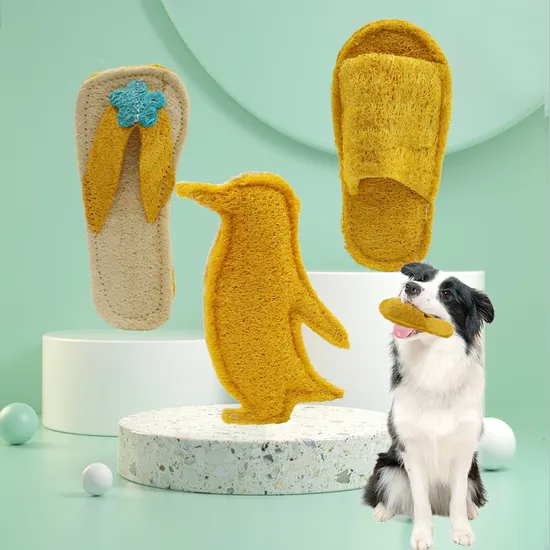 Loofah Bone Pet Toys Molar Teeth Cleaning Resistance to Bite