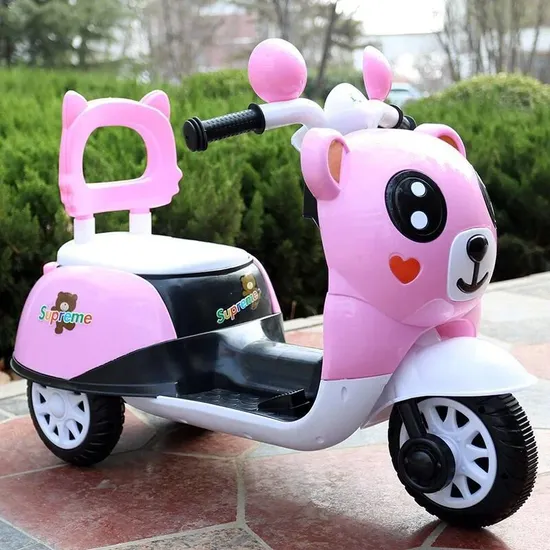 New Style Kids Motorcycle Electric with Music Light 3 Training Wheels Battery Powered Toys