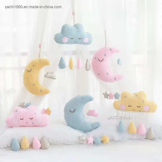 Moon Cloud Play Hanging Decoration Soft Baby Hanging Plush Toy Kids Stuffed Toys