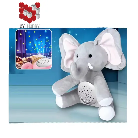 Stuffed Animal Projector Electronic Mini Plush Toys Doll Custom Baby Elephants Sleeping Comfort Toys with Big Ears Toy