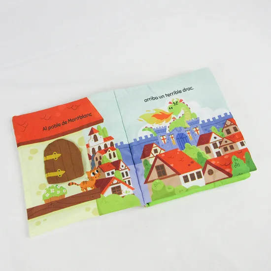 New Arrival Multi-Language Early-Educational Kids Toys Baby Fabric Cloth Book with Crinkle Paper