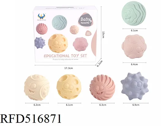 Vinyl Sensory Massage Ball Set for Babies