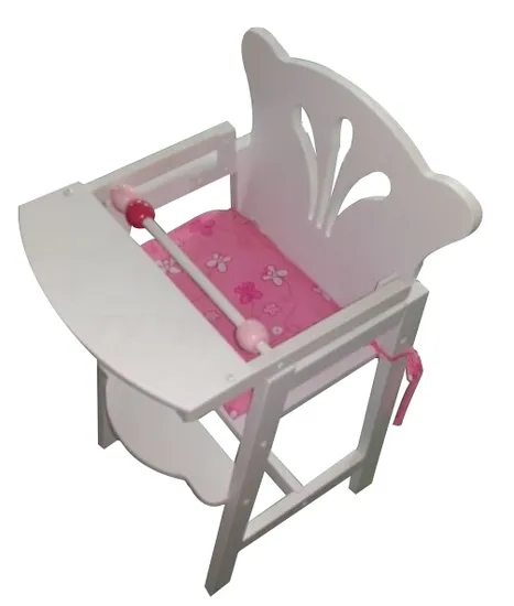 Wholesale Wooden Doll High Chair Wood Toys for Kids and Children En71