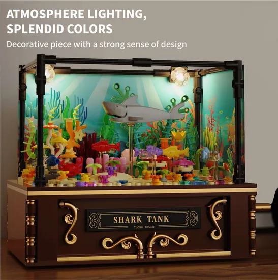 New Children Educational Toy Deep Sea Block Shark Tank Creative Toy