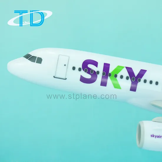 Sky A320neo 1: 100 Scale Plastic Plane Model