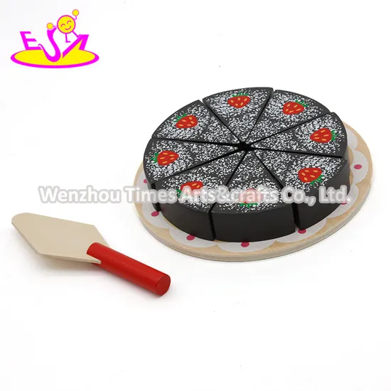 New Design Black Forest Cake Kids Wooden Toy Cake Set for Pretend Play W10b205