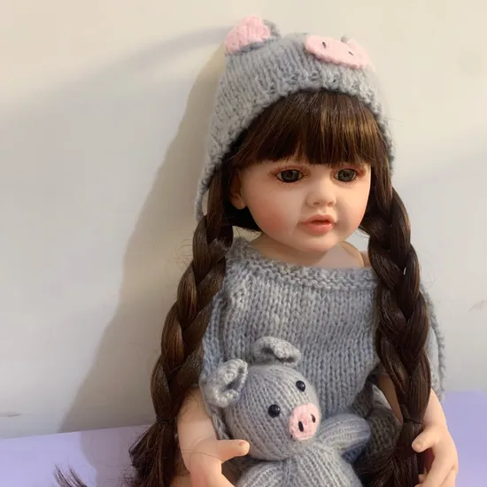55cm Full Body Soft Silicone Reborn Toddler Doll Lifelike Soft Touch High Quality Doll Gifts for Children