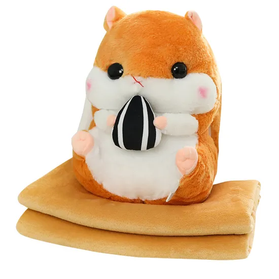New Trend Multi-Functional Cute Hamster Small Backpack Pillow Plush Doll