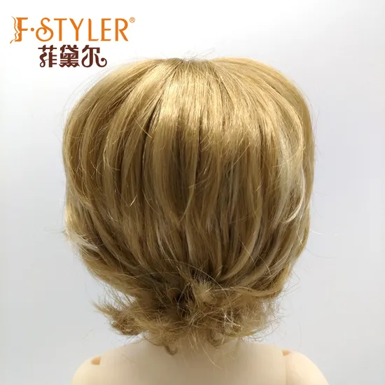 Fstyler Boys Natural Curls Synthetic Mohair BJD Doll Wigs Doll Accessories