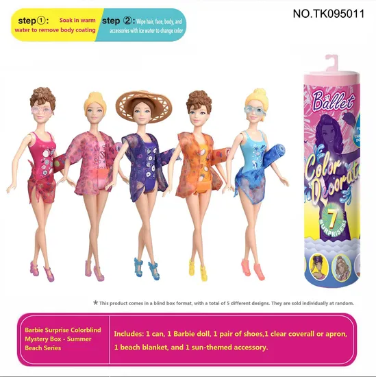 DIY Color Change Toys 11.5 Inch Doll Color Changing Dolls Surprise Colour Reveal Girl Box Vinyl DIY Creative Dolls