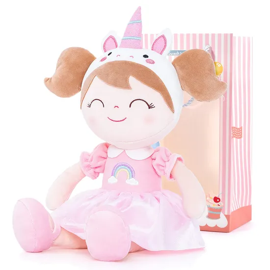 OEM ODM Soft Baby Dolls Stuffed Plush Toy Rag Girl Doll Mu100358 with CE En71 Gcc