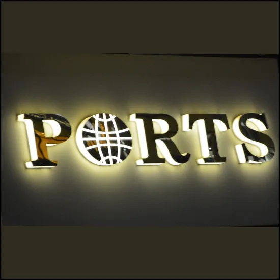 Custom High Quanlity Wall Mounted Alloy Daytime Lighting LED Illuminated Letter Signs