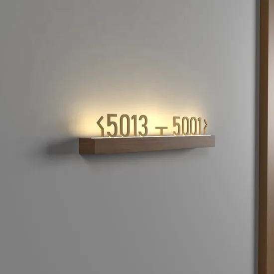 Ezd Personalized Free Design House Room Office Wayfinding Door Numbers with Light